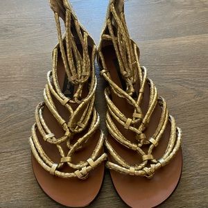 STEVEN by STEVE MADDEN Gold Sandals